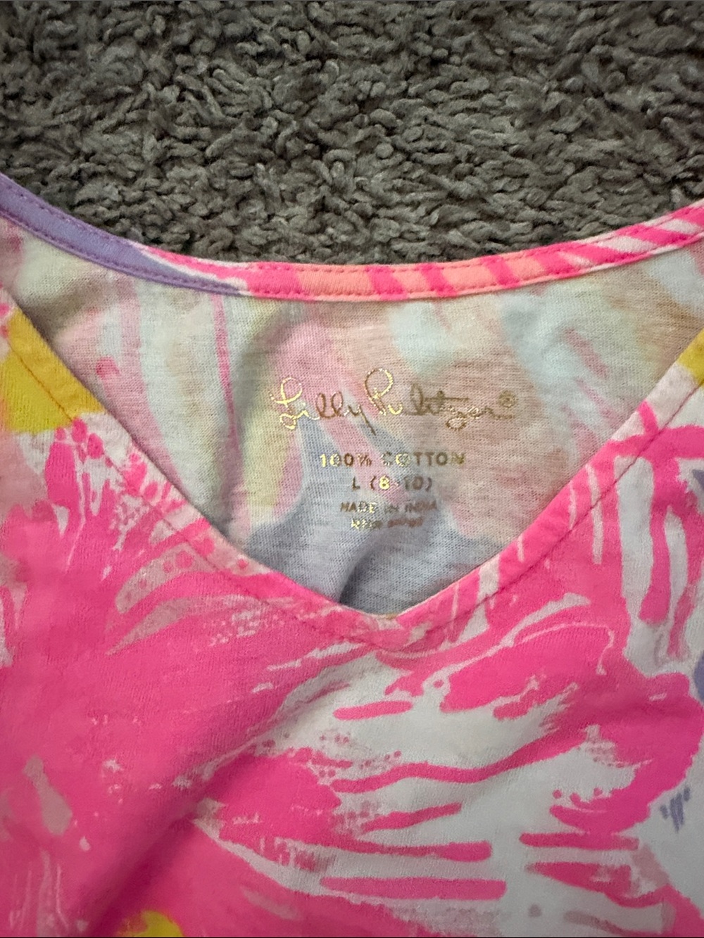 Lilly Pulitzer Pink & Yellow Tropical Ruffle Two-Piece Dress Set - Picture 2 of 5